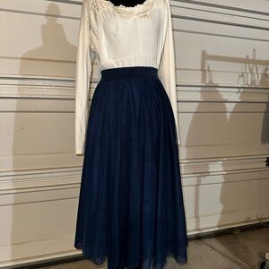 Torrid Navy Blue Tulle Midi Skirt